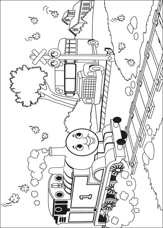 Kids-n-fun.de | Malvorlage Thomas die kleine Lokomotive Thomas die